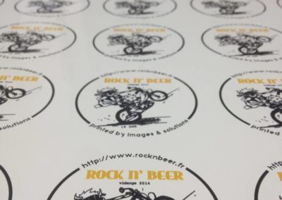 images et solutions - autocollant rock n beer